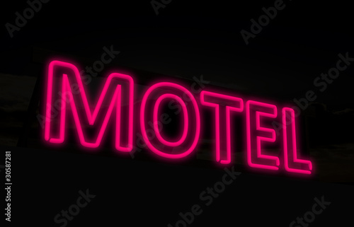 Neon motel sign