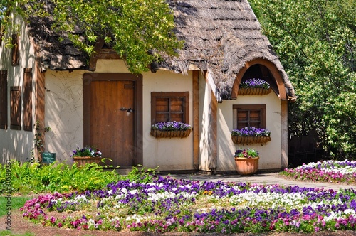 Fotobehang Garden cottage