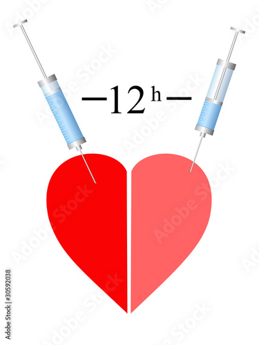Heart, two syringe, twelve hour