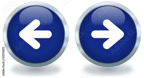 Obraz na plátně BlueButtonBackFor