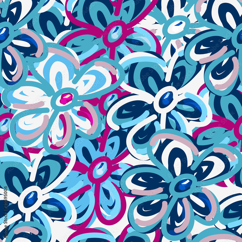 Blue texture with comomile Blue texture with comomile