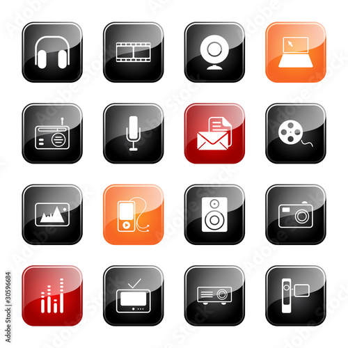 Mass Media icons - glossy series