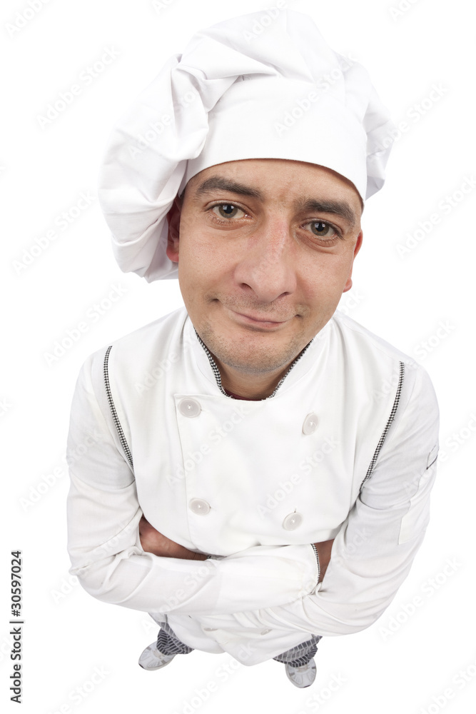 Funny young chef with arms crossed Funny young chef with arms crossed