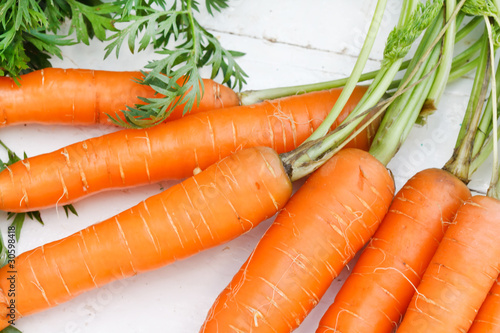 Fresh organic carrots