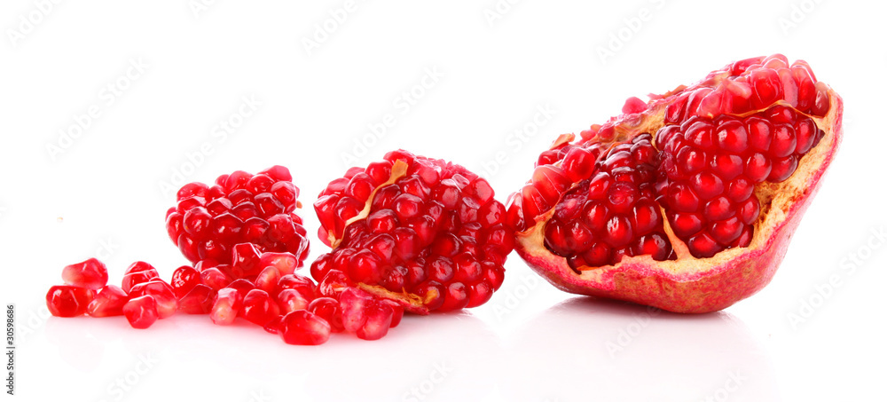 pomegranate isolated on white background pomegranate isolated on white background
