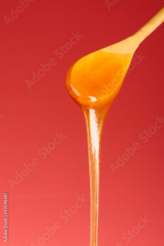 wooden spoon with honey