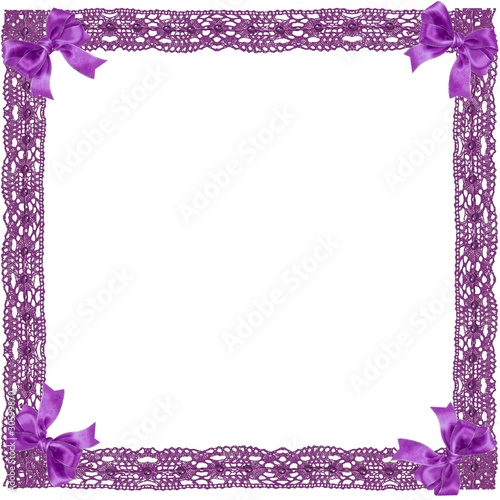 cadre dentelle et noeuds