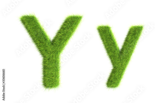 Grass letters