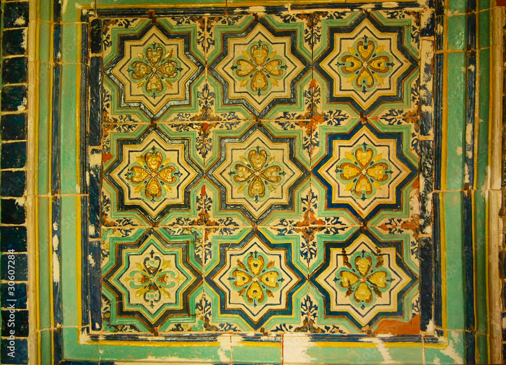 Patterns on a wall  of New Jerusalem monastery - Russia