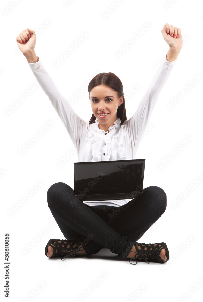 woman in front of a laptop woman in front of a laptop