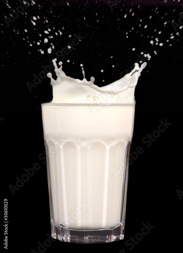 Milk splash isolated