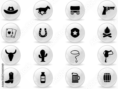 Web buttons, Cowboys icons