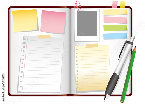 Blank book pages template