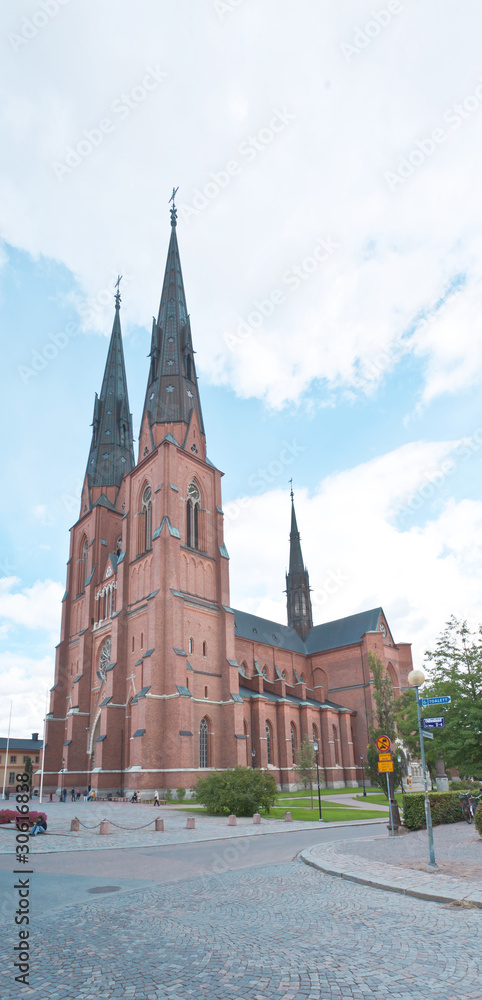 Obraz premium The famous Uppsala cathedral- the largest church in Scandinavia