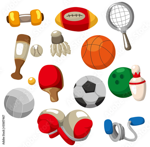 cartoon Sport objects icon