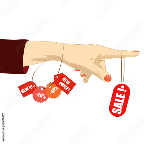 vector announcement about sale