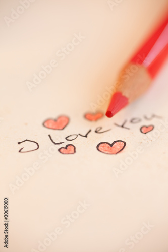 I Love you mit Stift