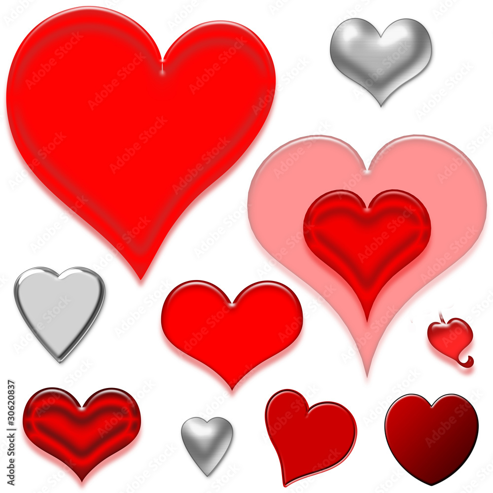 viele rote Herzen Vorlage Muster Stock Illustration | Adobe Stock