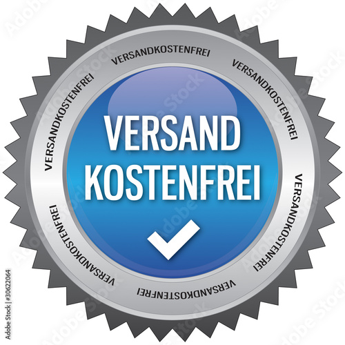 Button - Versandkostenfrei - blau