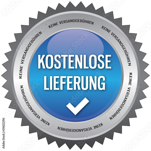 Button - Kostenlose Lieferung - blau