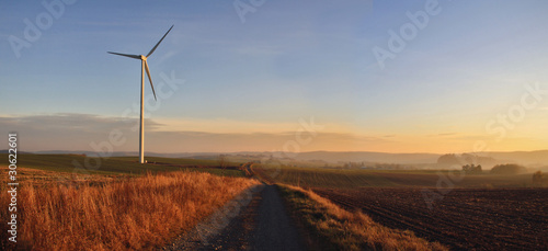 wind power plant in the field