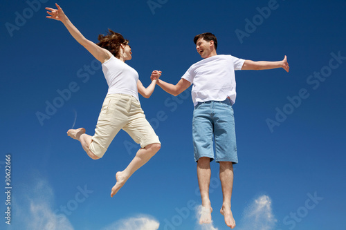 Jumping couple