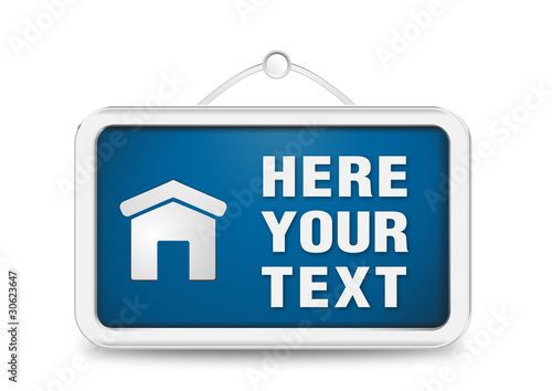 Cartello Home_Blu