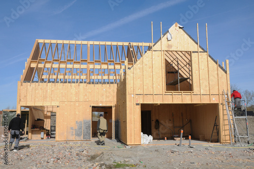 construction d'une maison en bois