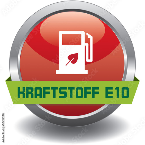 Button - Kraftstoff - E10 - rot