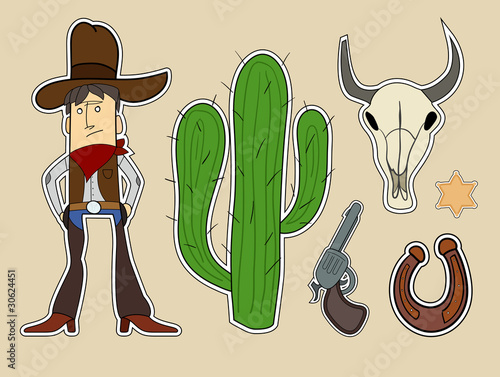 Vector wild west elements