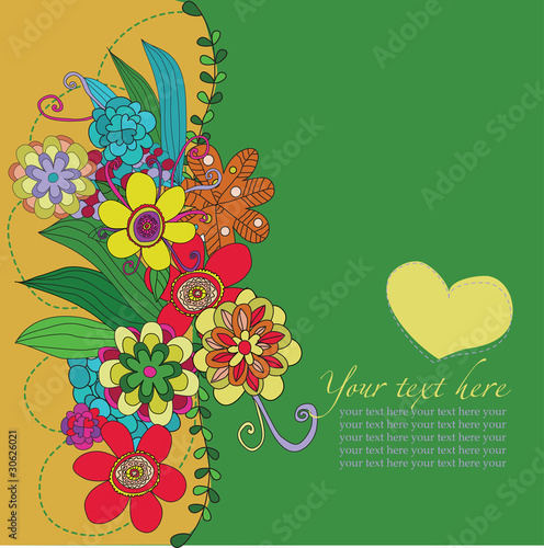 flower green background