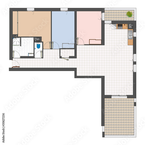 Vector appartment plan interior