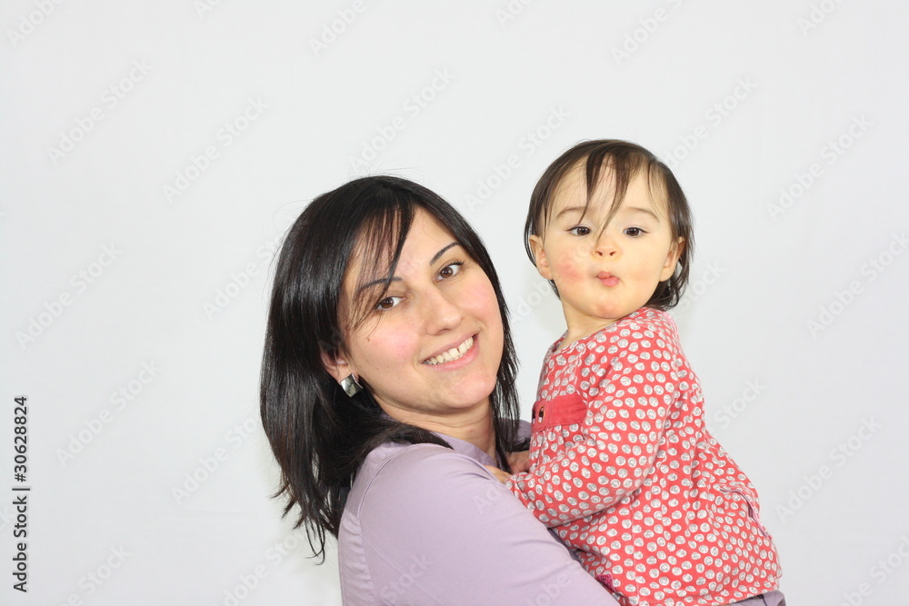 Mére et fille grimacante Mére et fille grimacante