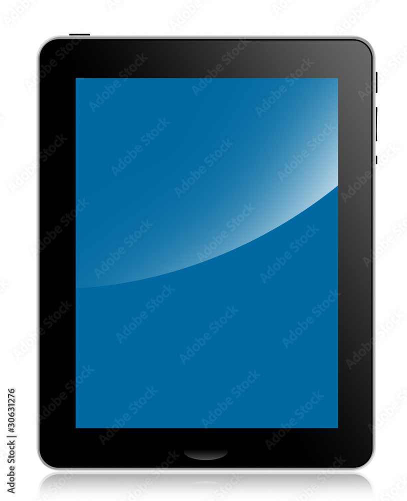 Tablet Computer or pad with reflection Tablet Computer or pad with reflection