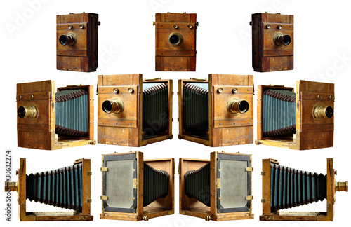Isolated 19th century camera