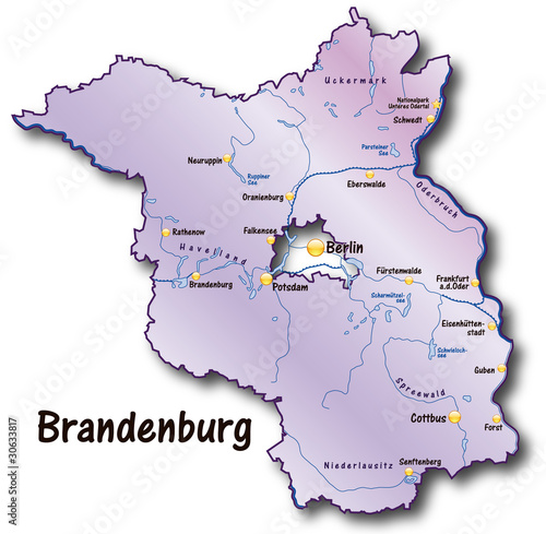 Brandenburg als Übersicht flieder
