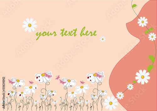 the illustrator of pregnant woman profile