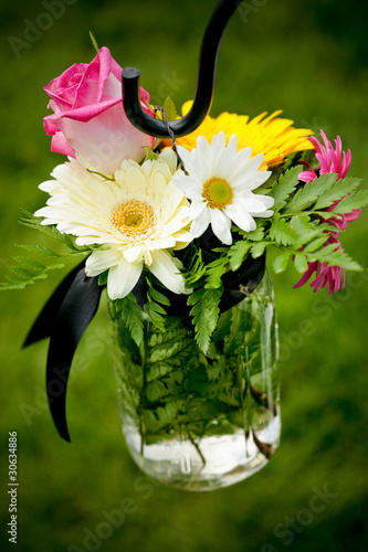 Glass Flower Basket