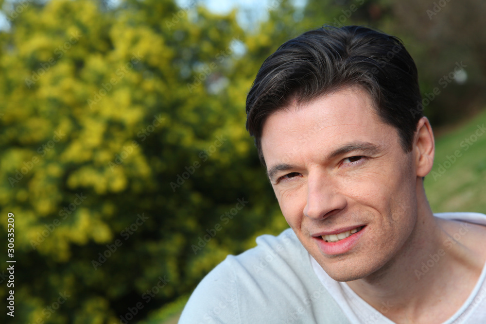 Portrait of handsome smiling man Portrait of handsome smiling man