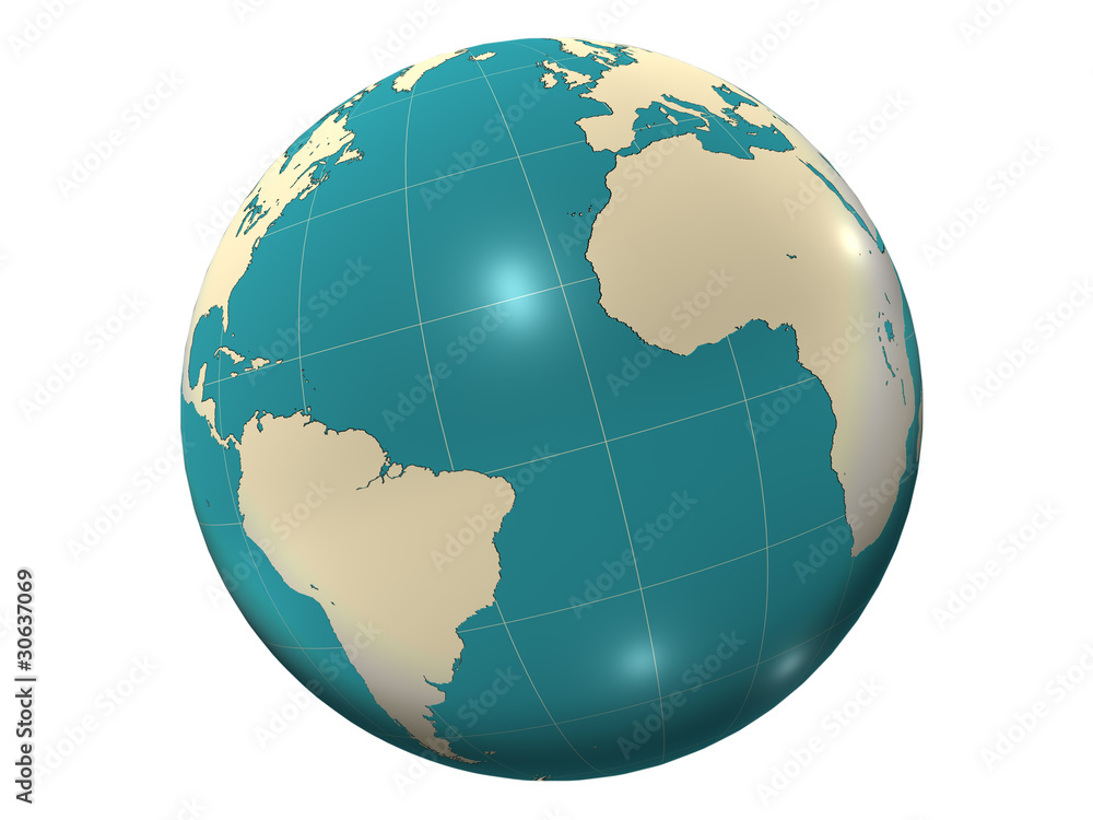 Fototapeta premium World Rubber Globe - America&Africa