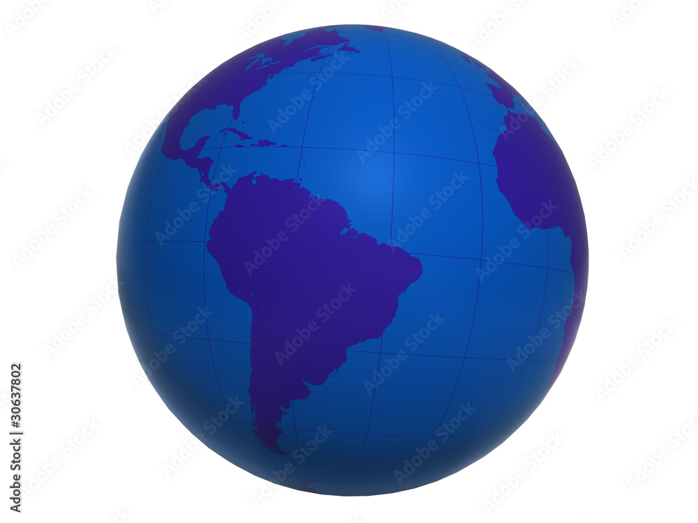 Blue World Globe - America&Africa