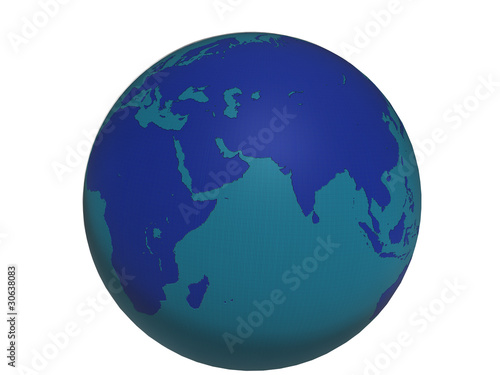 Blue World Globe v3 - Asia&Africa&Australia