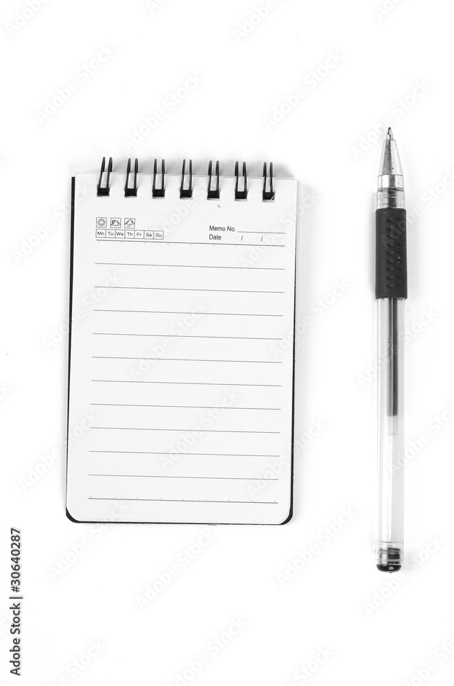 Pen and notepad Pen and notepad