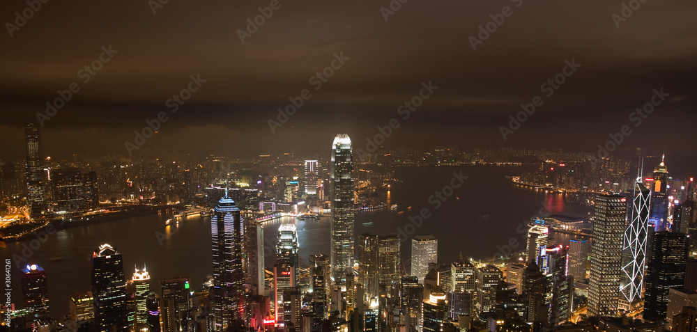 Obraz premium Hong Kong Top View