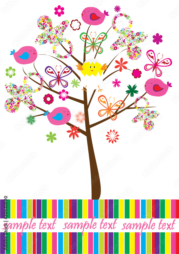 vector baby shower tree for a girl vector baby shower tree for a girl