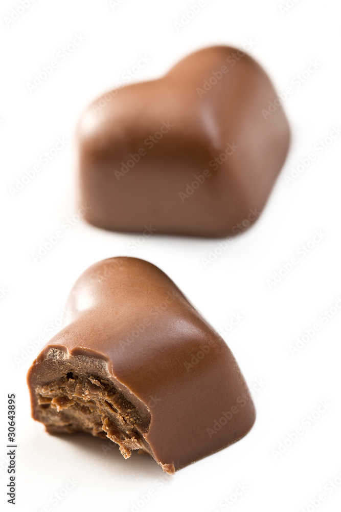 Obraz premium bitten chocolate heart
