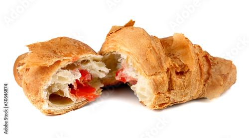 croissant with the strawberry filling