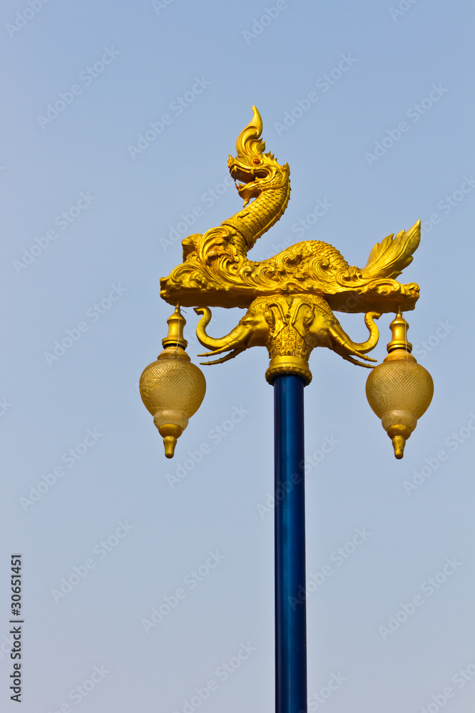 Thai style light pillar lantern