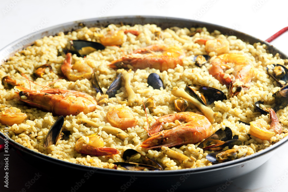 paella with seafood paella with seafood