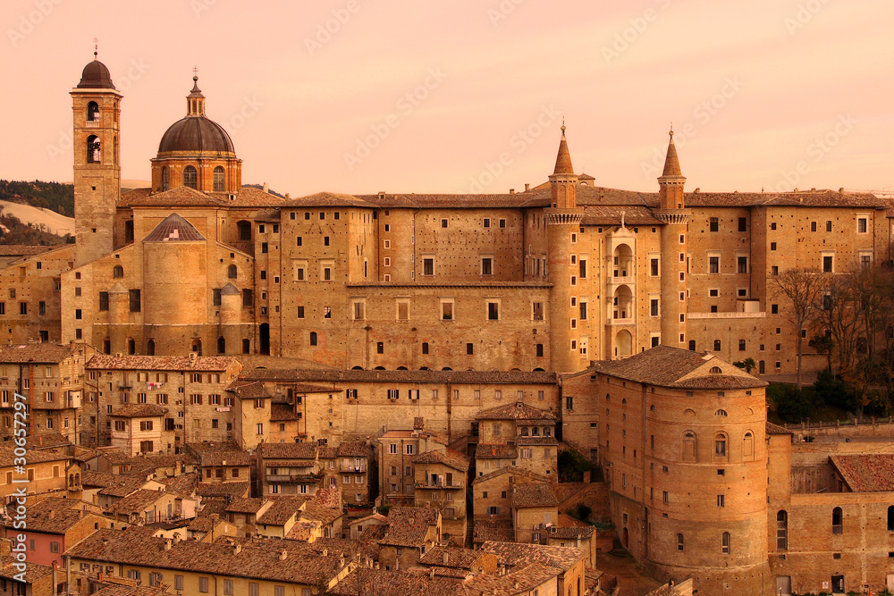 Urbino sunset view